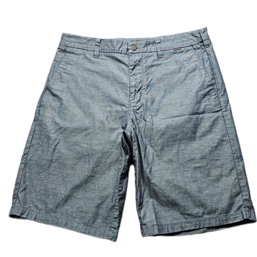Hurley Field Tracker Walk Shorts Men Size 33 Gray Flat Front Casual Slash Pocket